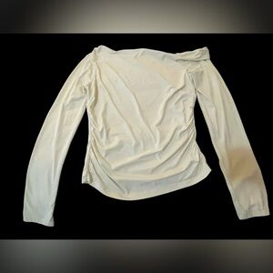 Pink Rose Off-Shoulder cream Blouse